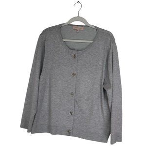 Philosophy Women's Size XXL Toggle Buttons Long Sleeve Cardigan Sweater Gray